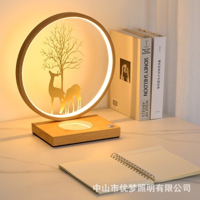 批发网红智能无线充电触摸台灯结婚礼物卧室床头灯创意浪漫温馨   1个图2