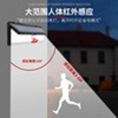 电商跨境太阳能壁灯118LED三角人体感应灯户外防水庭院过道墙壁灯  1只图2