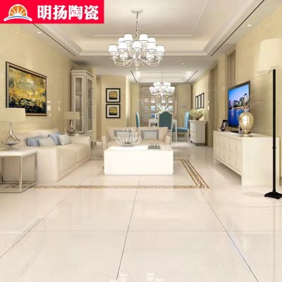 厂家定制聚晶抛光砖白黄出租房地砖玻化工程砖学校工程抛光地砖图3