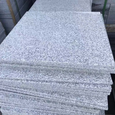 山东白麻火烧板荔枝面地铺石多规格硬度高花岗岩芝麻白工程火烧板图3