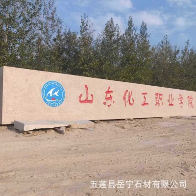 大型花岗岩公司单位门牌石火烧面雕刻字景观大理石广场公园迎宾石图4
