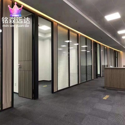 办公室电动中空百叶玻璃隔断 卫生间医院酒店铝合金玻璃高隔断墙8图3