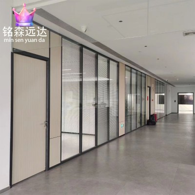 办公室电动中空百叶玻璃隔断 卫生间医院酒店铝合金玻璃高隔断墙8图2