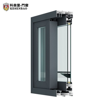 科森堡门窗 铝合金两轨阳台重型推拉门 三轨带纱玻璃移门厨房门图4
