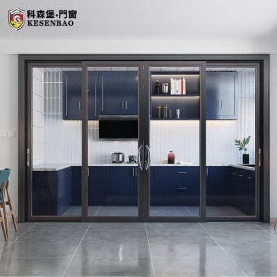 科森堡门窗 铝合金两轨阳台重型推拉门 三轨带纱玻璃移门厨房门图2