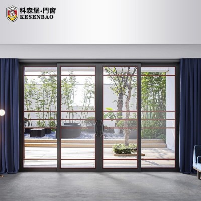 科森堡门窗 铝合金两轨阳台重型推拉门 三轨带纱玻璃移门厨房门图3