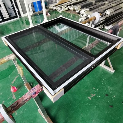 跨境出口美式上下提拉窗推拉窗 铝合金隔音家装滑动提升手摇窗户图2