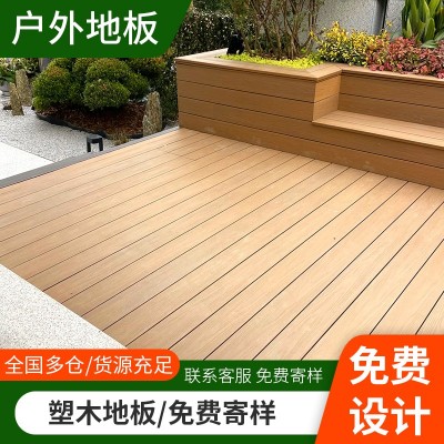庭院露台户外塑木地板防腐木板材地板阳台防滑防潮花园木塑围栏图3