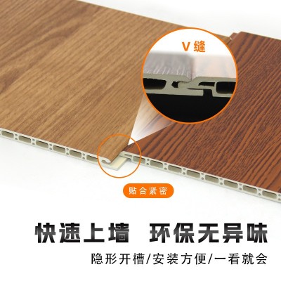 厂家定制生产竹木纤维集成墙板 酒店宾馆用护墙板新型快装集成墙图3