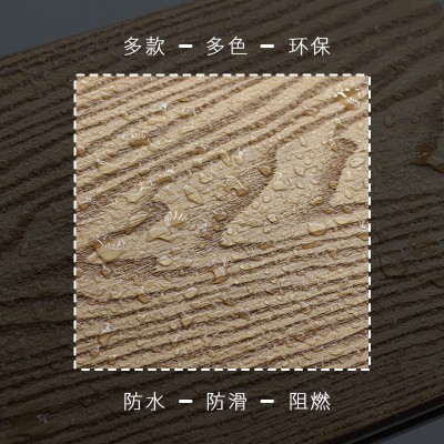 户外木塑地板PVC塑木地板栈道庭院室外地板浮雕压花塑木地板图4