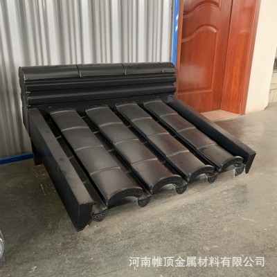 古建筑金属仿古瓦 828型765型740型铝镁锰屋面瓦 彩涂仿古铝瓦图4