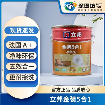 立邦漆 金装净味五合一乳胶漆内墙面漆净味5合1墙漆涂料油漆18L图2