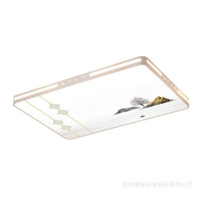 新中式LED吸顶灯 客厅灯长方形简约现代大气卧室餐厅书房套餐灯具图5