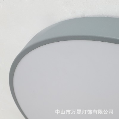 北欧吸顶灯LED客厅灯卧室灯过道灯马卡龙现代简约半木灯跨境热销图5