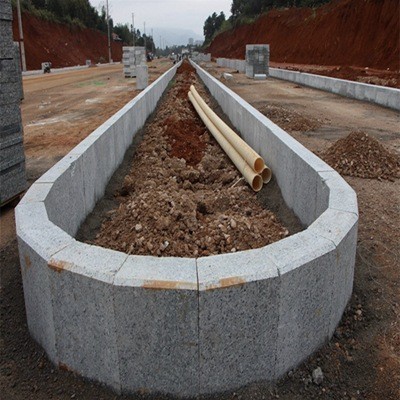 路沿石芝麻灰花岗岩大理石路牙石鲁灰直角路边石大理石路侧石图3