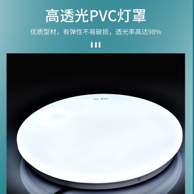 三防吸顶灯中山批发超薄纯白吸顶灯走廊阳台厨卫楼梯间天花吸顶灯图2