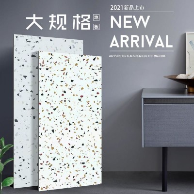 SPC全新料石塑锁扣地板B1阻燃防水耐磨微晶石晶大理石纹地板厂家6图2