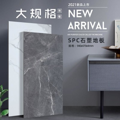 SPC全新料石塑锁扣地板B1阻燃防水耐磨微晶石晶大理石纹地板厂家6图3