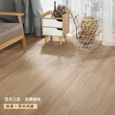 竖芯排骨芯三层实木复合地板锁扣家用耐磨环保防水工程木地板厂家图2