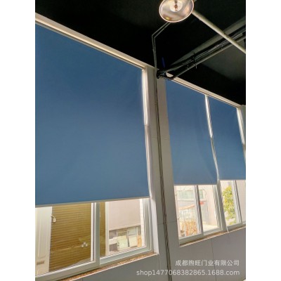 定做遮阳卷帘 工程卷帘 加厚竹帘窗帘百叶窗喷绘写真 公司遮阳帘图2