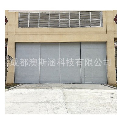 双扇推拉门 工业平移门 厂房电动推拉门 车间彩钢板工业推拉门图4