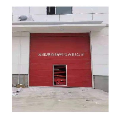 消防站彩钢板工业电动提升门钢制垂直滑升门仓库发泡夹芯板车库门图2
