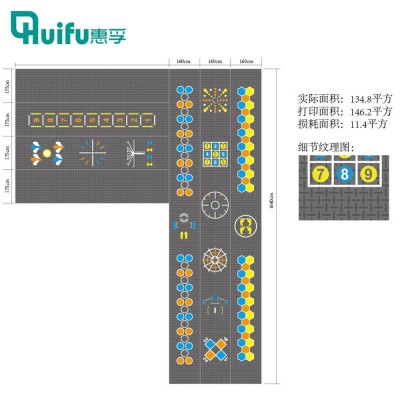 惠孚打印2mmPVC地板耐用幼儿园塑胶地板商用家用防水地胶实力厂家图2