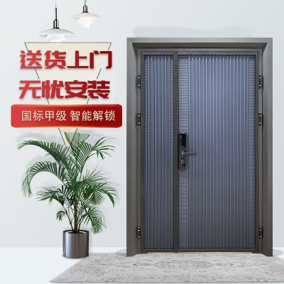 防盗门家用进户门不锈钢门铸铝别墅大门庭院入户门子母门可定      1扇图2