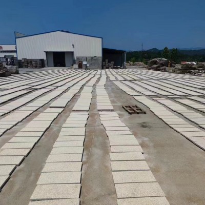 天然花岗岩黄金麻荔枝面幕墙干挂建筑外墙石材园林广场地铺石图2