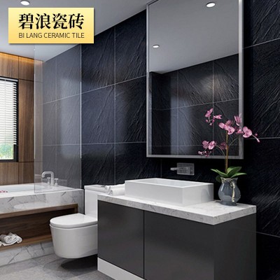 深色通体大理石瓷砖 仿古砖600*600水磨石哑光岩板砂岩工程地板砖图2