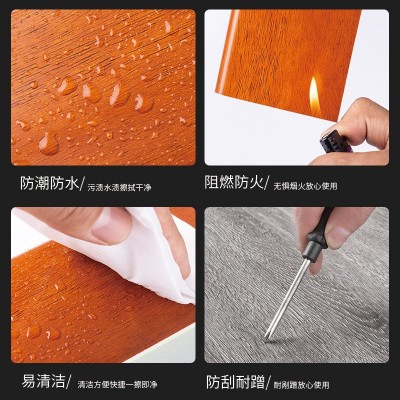 石塑spc地板pvc锁扣卡扣式卧室家用工程耐磨防水地砖木纹石塑地板图4