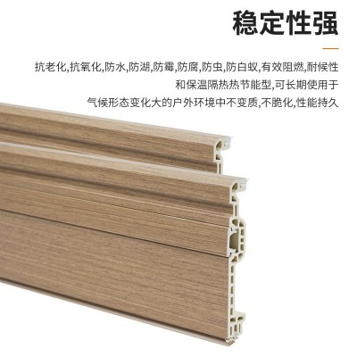 竹木纤维踢脚线PVC仿木纹地脚线竹炭木塑地板配件工厂批 发定制图2