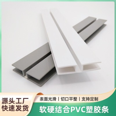 H33-5软硬结合PVC塑胶条广告牌KT板连接条门窗装饰KT板拼板条图2