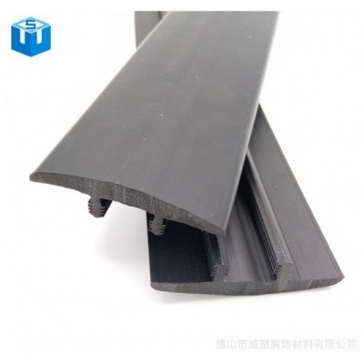 静电台用T型T50双脚黑色软质PVC桌面封边条50宽台面用PVC塑胶条图5