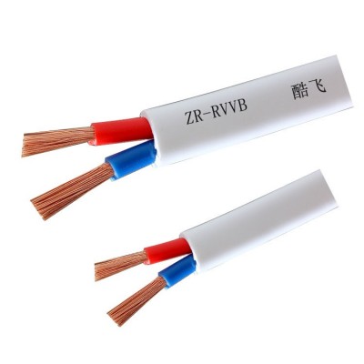 RVVB2X2.5 4平方软护套铜芯扁形平行线电线电缆 二芯 电源绝缘导线图2