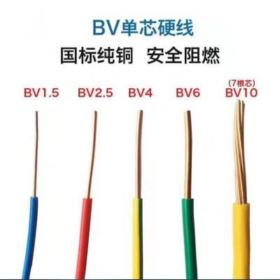 ZR-BV电线1.5/2.5/4平方铜芯绝缘阻燃国标家用电线电缆线图2