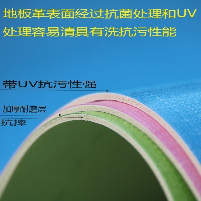 加厚2.0卡通幼儿园地板革PVC地板胶耐磨防摔商用地板图3
