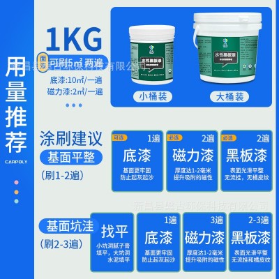 水性磁性漆黑板漆家用自刷墙面翻新教室乳胶漆儿童房黑板墙漆涂料图3