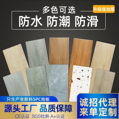 spc锁扣地板卡扣式环保家用仿木地板贴防水胶地板6mmpvc石晶地板图2