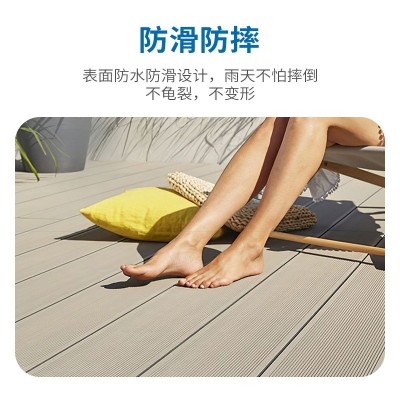 塑木地板围栏实心条木塑格栅护栏栅栏户外防腐桌椅凳条护栏花箱板图2