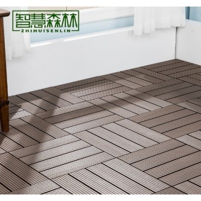 户外塑木拼接地板DIY地板木塑复合地板室外防腐生态木地板批发图2
