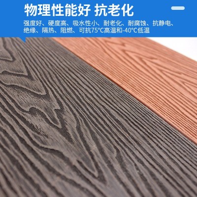 木塑地板PVC塑木地板栈道庭院防腐木地板压花塑木地板户外地板图3
