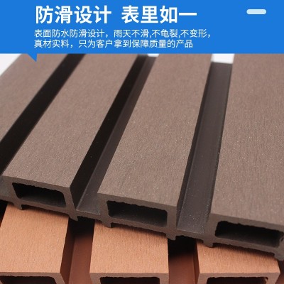 木塑户外墙板 室外长城板格栅塑木围栏栅栏 防腐外墙板庭院栅栏图4
