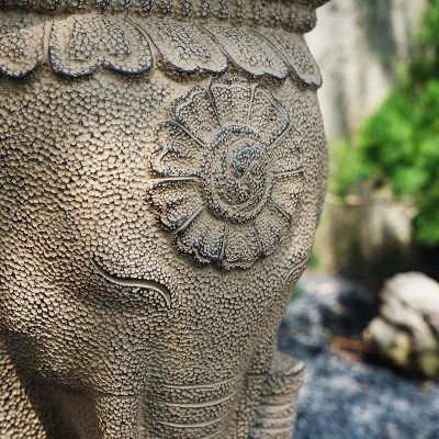 中式摆件庭院露台花园布置石墩阳台造景园林院子户外花盆花架底座图5