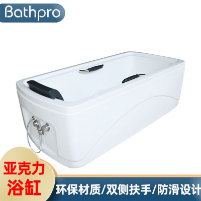 佛山亚克力浴缸小户型加高加深恒温浴缸免安装一体式洗澡盆沐浴桶