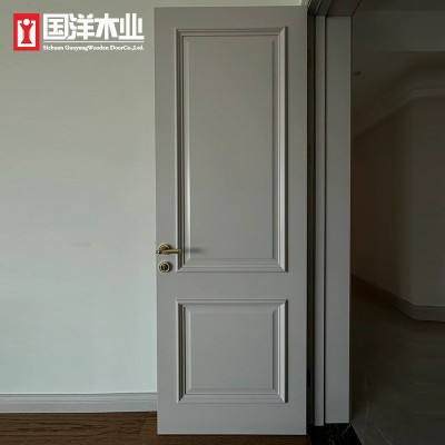 室内卧室门套装门全实木门扇隔音复合烤漆门家用奶油风法式 房间门图3