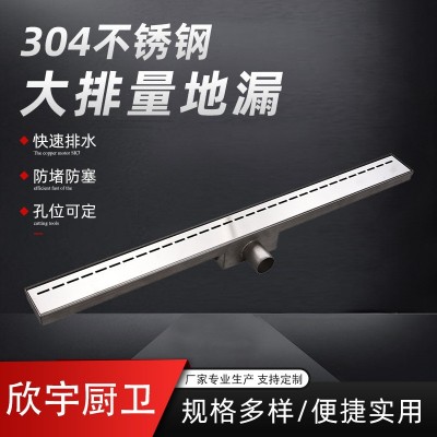不锈钢长方形地漏 卫生间防臭防堵地漏加长防臭地漏厂家批发图2