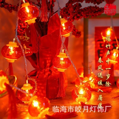 春节红灯笼节日灯led灯串 新年流苏装饰灯元宵布置喜庆彩灯批发图4