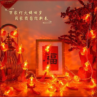 春节红灯笼节日灯led灯串 新年流苏装饰灯元宵布置喜庆彩灯批发图5