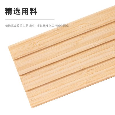 室内普竹墙板 素板 防火漆 碳化防腐防霉竹木墙板绿色环保厂家图2